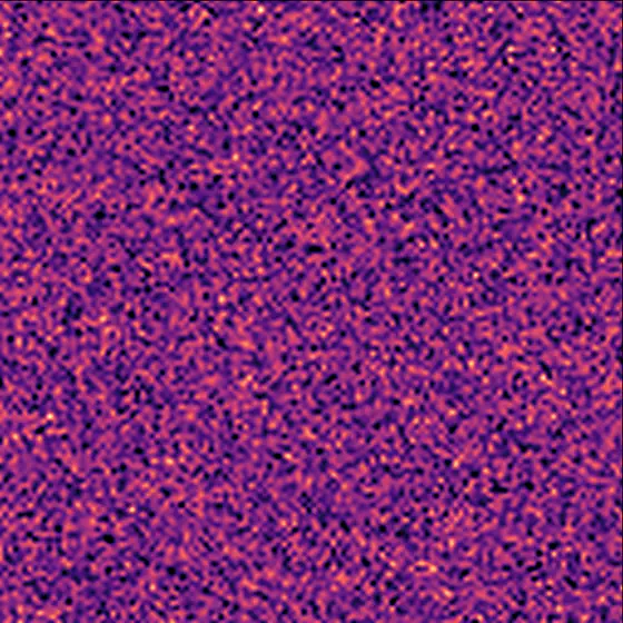 Animation of flow matching: a gas field emerging from pure noise into a cluster-mass halo